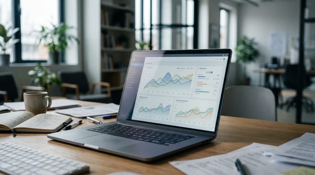 Analytics on a laptop