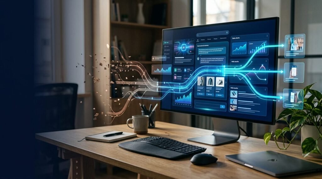 **Image prompt – AI search disrupting affiliate marketing**